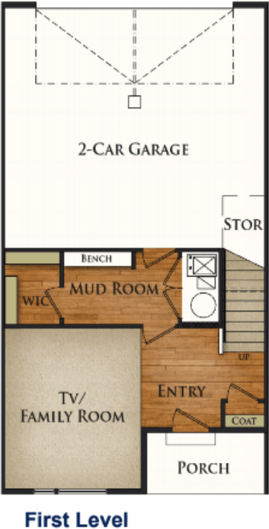 Knox: 3 Bedroom Floorplan. Level 1
