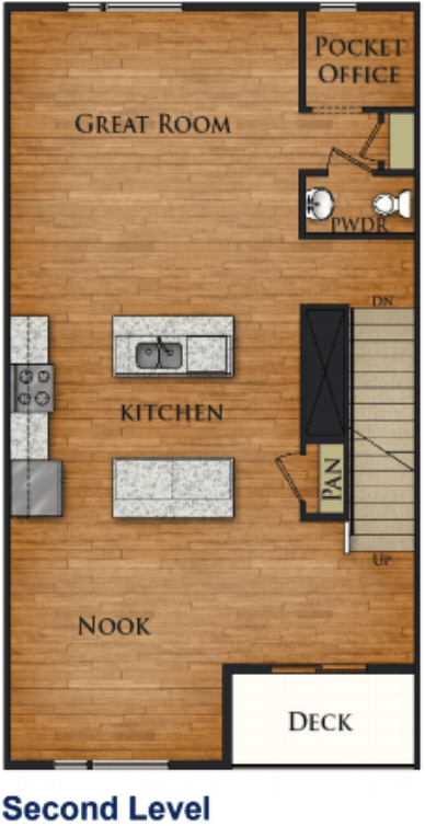 Knox: 3 Bedroom Floorplan. Level 2