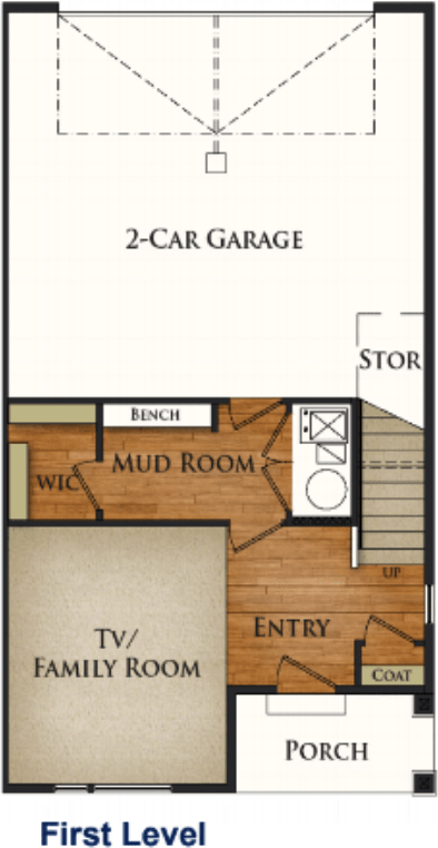 Theo: 3 Bedroom Floorplan. Level 1