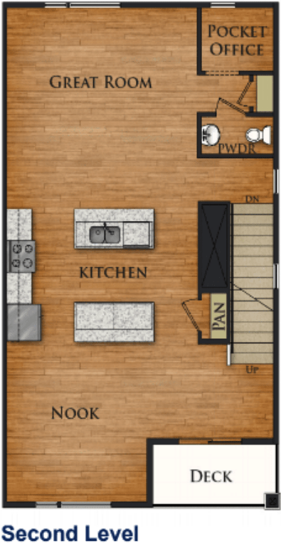 Theo: 3 Bedroom Floorplan. Level 2